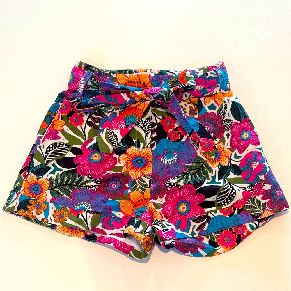 Sugarlips High Waist Floral Shorts - Pink, Orange, Blue. NWOT